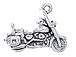 Sterling Silver Motor Cycle Charm 