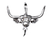 Sterling Silver Longhorn Steer Head Charm 