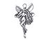 Sterling Silver Left Facing Winged Fairy Charm 