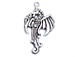 Sterling Silver Left Facing Dragon Charm 