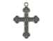 Sterling Silver Cross with Scroll Work Charm