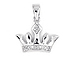 Sterling Silver Crown or Tiara Pendant with Bail with Bail