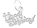 Small Sterling Silver Happy Birthday Cake Charm with Jumpring