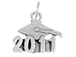 Sterling Silver 2011 Graduation Cap Charm with Jumpring