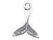 Sterling Silver Whale Tail Charm with Jump Ring