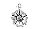 Sterling Silver Poppy Flower Charm with Jump Ring