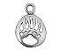 Sterling Silver Bear Paw Print Charm with Jump Ring