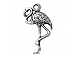 Sterling Silver Flamingo Charm with Jump Ring