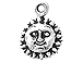 Sterling Silver Sun Face Charm with Jump Ring