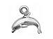 Sterling Silver Dolphin - Left Charm with Jump Ring