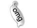 Sterling Silver OMG Text Chat Charm  with Jumpring