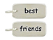 Sterling Silver Tag Charm Best Friend