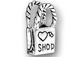 Sterling Silver Love To Shop Shopping Bag Charm with Jumpring