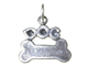 Sterling Silver Bone with Dog Charm 