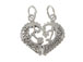 Sterling Silver Heart with Mother-Daughter Breakaway Charm 
