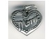 Sterling Silver Heart with Mom Charm 