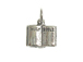 Sterling Silver Open Bible Charm with Jumpring