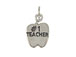 Sterling Silver #1 Teacher Apple Charm with Jumpring