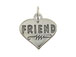 Sterling Silver Heart with Friend Charm with Jumpring