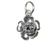 Sterling Silver Rose Bloom Charm with Jumpring