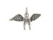 Sterling Silver Tooth with Wings Charm with Jumpring