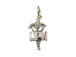 Sterling Silver LPN Caduceus Charm with Jumpring