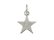 Sterling Silver Star Plain Charm with Jumpring