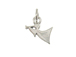 Sterling Silver Angel Playing Trumpet Charm with Jumpring