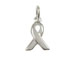  Sterling Silver Plain Ribbon Awareness Charm with Jumpring