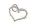 Sterling Silver Open Floating Heart Charm with Jumpring