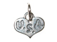 Sterling Silver Heart with USA Charm with Jumpring