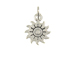 Sterling Silver Triple Sun Charm with Jumpring