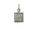 Sterling Silver Love in a Square Charm with Jumpring