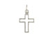 Sterling Silver Outline Cross Charm with Jumpring