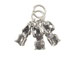Sterling Silver 3 Monkey' s See, Hear, Speak No Evil Charm with Jumpring