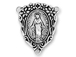 Sterling Silver Virgin Mary Rosary Center Pendant with Jumpring