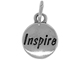 Sterling Domed Message Charm - INSPIRE