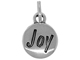 Sterling Domed Message Charm - JOY