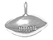 Sterling Silver Football Charm 