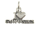 Sterling Silver I Love Gymnastics Charm with Jumpring