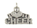 Sterling Silver I Love To Cheer Charm with Jumpring