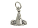 Sterling Silver Megaphone with Pom Poms Charm with Jumpring