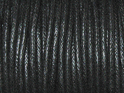 Black: 2mm Waxed Cotton Cord