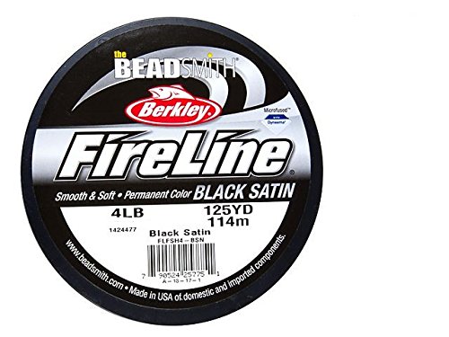 <i><b>Black Satin</i></b> FireLine Bead Thread 4LB Test - 125 Yard Spool 