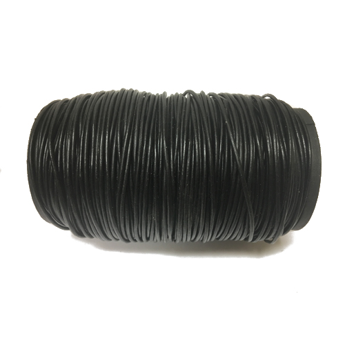 100 Meters - Black 1.75mm Round Indian Leather Cord