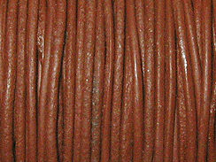 25 Meters - Brown 1.75mm Round Indian Leather Cord