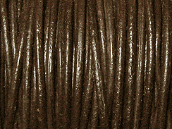 25 Meters - Dark Brown 1.75mm Round Indian Leather Cord