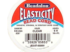 5 meters - 0.5mm Round Clear Elasticity Cord Spool by Beadalon