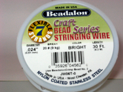 30 Feet - Beadalon 7 Strand Wire .024 inch Bright