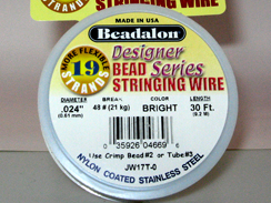 30 Feet - Beadalon 19 Strand Wire .024 inch Bright